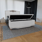 Kit Cabeceira E Calçadeira Baú Estofada Kate Queen 160 Cm Par