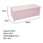 Kit Cabeceira E Calçadeira Baú Estofada Mel 100 Cm Solteiro C