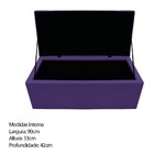 Kit Cabeceira E Calçadeira Baú Estofada Mel 100 Cm Solteiro C