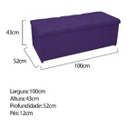 Kit Cabeceira E Calçadeira Baú Estofada Mel 100 Cm Solteiro C