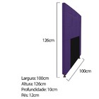 Kit Cabeceira E Calçadeira Baú Estofada Mel 100 Cm Solteiro C