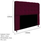 Kit Cabeceira E Calçadeira Baú Estofada Mel 140 Cm Casal Com