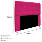 Kit Cabeceira E Calçadeira Baú Estofada Mel 140 Cm Casal Com