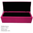 Kit Cabeceira E Calçadeira Baú Estofada Mel 140 Cm Casal Com