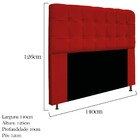 Kit Cabeceira E Calçadeira Baú Estofada Mel 140 Cm Casal Com