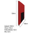 Kit Cabeceira E Calçadeira Baú Estofada Mel 160 Cm Queen Size