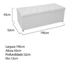 Kit Cabeceira E Calçadeira Baú Estofada Mel 195 Cm King Size