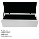 Kit Cabeceira E Calçadeira Baú Estofada Mel 195 Cm King Size