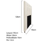 Kit Cabeceira E Calçadeira Baú Estofada Mel 195 Cm King Size