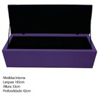 Kit Cabeceira E Calçadeira Baú Estofada Mel 195 Cm King Size