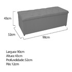 Kit Cabeceira E Calçadeira Baú Estofada Mel 90 Cm Solteiro Co