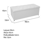 Kit Cabeceira E Calçadeira Baú Estofada Mel 90 Cm Solteiro Co