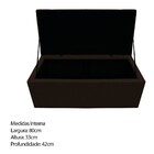 Kit Cabeceira E Calçadeira Baú Estofada Mel 90 Cm Solteiro Co