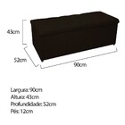 Kit Cabeceira E Calçadeira Baú Estofada Mel 90 Cm Solteiro Co