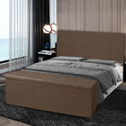 Kit Cabeceira E Calçadeira Baú King 1 95m Berlim Suede - Pall