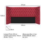 Kit Cabeceira E Calçadeira Baú King Everest P02 195 Cm Para C