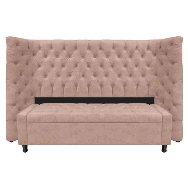 Kit Cabeceira E Calçadeira Baú King Everest P02 195 Cm Para C