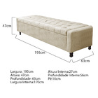 Kit Cabeceira E Calçadeira Baú King Everest P02 195 Cm Para C