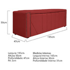 Kit Cabeceira E Calçadeira Baú King Minsk P02 195 Cm Para Cam