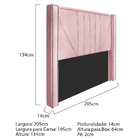 Kit Cabeceira E Calçadeira Baú King Minsk P02 195 Cm Para Cam