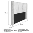 Kit Cabeceira E Calçadeira Baú King Minsk P02 195 Cm Para Cam