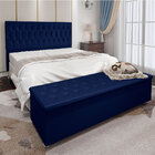 Kit Cabeceira E Calçadeira Baú Queen 1 60m Madrid Suede - Pal