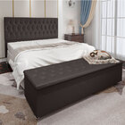 Kit Cabeceira E Calçadeira Baú Queen 1 60m Madrid Suede - Pal