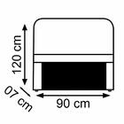 Kit Cabeceira E Calçadeira Baú Solteiro 0,90m Roma Suede Cinz