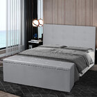 Kit Cabeceira E Calçadeira Baú Solteiro 0 90m Berlim Corano C