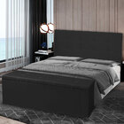 Kit Cabeceira E Calçadeira Baú Solteiro 0 90m Berlim Suede -