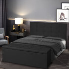 Kit Cabeceira E Calçadeira Baú Solteiro 0 90m Roma Suede - Pa