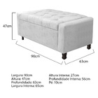 Kit Cabeceira E Calçadeira Baú Solteiro Everest P02 90 Cm Par