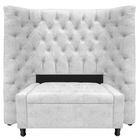 Kit Cabeceira E Calçadeira Baú Solteiro Everest P02 90 Cm Par