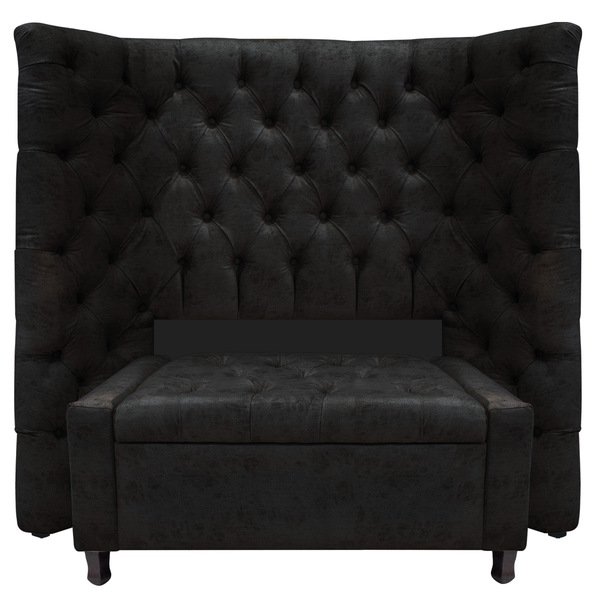 Kit Cabeceira E Calçadeira Baú Solteiro Everest P02 90 Cm Par