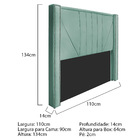 Kit Cabeceira E Calçadeira Baú Solteiro Minsk P02 90 Cm Para