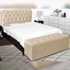 Kit Cabeceira E Calçadeira Cama Queen 160 Cm Raquel Linho Beg