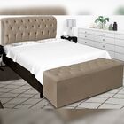 Kit Cabeceira E Calçadeira Cama Queen 160 Cm Raquel Suede Beg