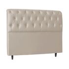 Kit Cabeceira E Calçadeira Cama Queen 160 Cm Raquel Veludo Be