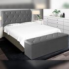 Kit Cabeceira E Calçadeira Cama Solteiro 90 Cm Elisa Suede Ci