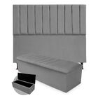 Kit Cabeceira E Calçadeira Casal 140 Cm Cancun Platinum Decor