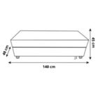 Kit Cabeceira E Calçadeira Casal 140 Cm Cancun Platinum Decor