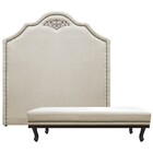 Kit Cabeceira E Calçadeira Casal Orlando P02 140 Cm Para Cama