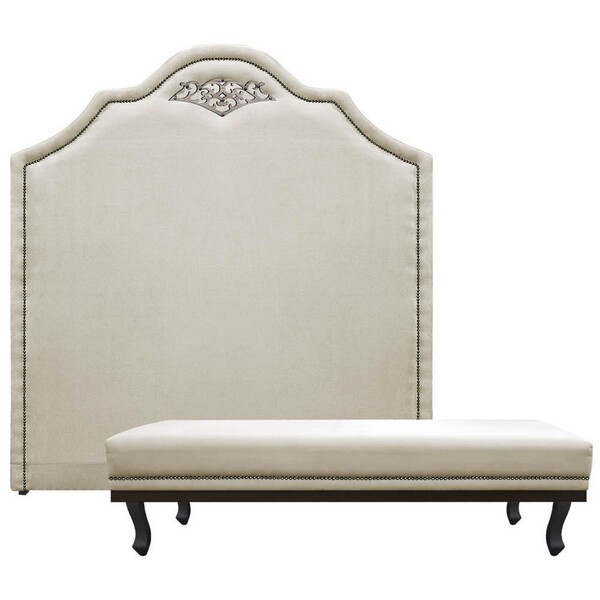 Kit Cabeceira E Calçadeira Casal Orlando P02 140 Cm Para Cama