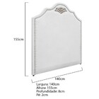 Kit Cabeceira E Calçadeira Casal Orlando P02 140 Cm Para Cama