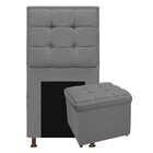 Kit Cabeceira E Calçadeira Copenhague 100 Cm Solteiro Corano