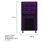 Kit Cabeceira E Calçadeira Copenhague 100 Cm Solteiro Suede R