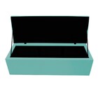 Kit Cabeceira E Calçadeira Copenhague 140 Cm Casal Suede Azul