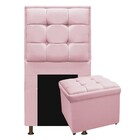 Kit Cabeceira E Calçadeira Copenhague 90 Cm Solteiro Corano R