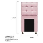 Kit Cabeceira E Calçadeira Copenhague 90 Cm Solteiro Corano R