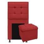 Kit Cabeceira E Calçadeira Copenhague 90 Cm Solteiro Corano V